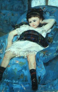 Little Girl in a Blue Armchair, detail